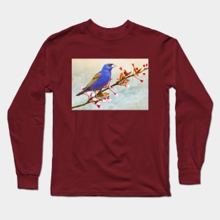 Blue Grosbeak Long Sleeve T-Shirt